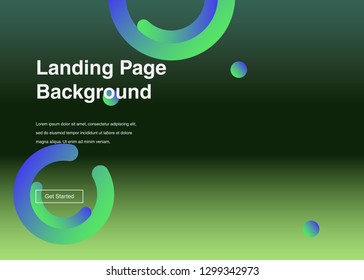 Minimal geometric background Dynamic shapes composition for landing page
