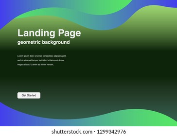 Minimal geometric background Dynamic shapes composition for landing page