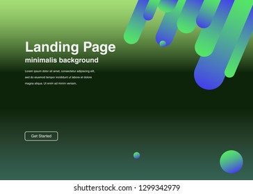 Minimal geometric background Dynamic shapes composition for landing page