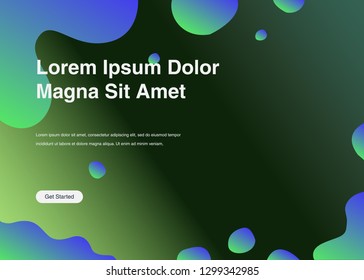 Minimal geometric background Dynamic shapes composition for landing page