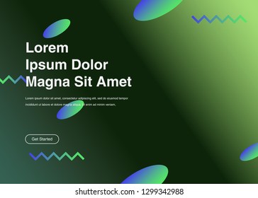 Minimal geometric background Dynamic shapes composition for landing page
