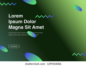 Minimal geometric background Dynamic shapes composition for landing page