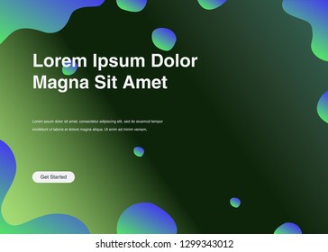 Minimal geometric background Dynamic shapes composition for landing page