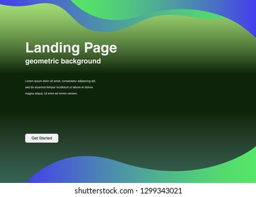 Minimal geometric background Dynamic shapes composition for landing page