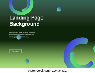 Minimal geometric background Dynamic shapes composition for landing page