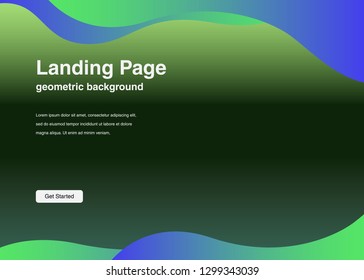 Minimal geometric background Dynamic shapes composition for landing page