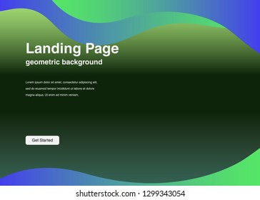 Minimal geometric background Dynamic shapes composition for landing page