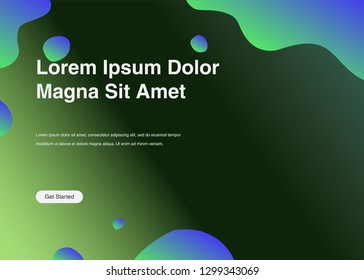 Minimal geometric background Dynamic shapes composition for landing page
