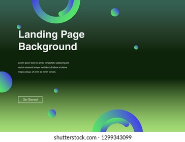 Minimal geometric background Dynamic shapes composition for landing page