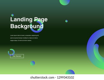 Minimal geometric background Dynamic shapes composition for landing page