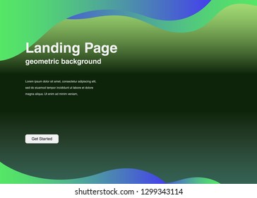 Minimal geometric background Dynamic shapes composition for landing page