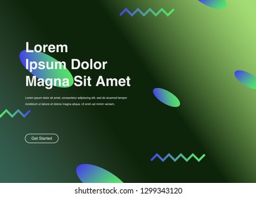 Minimal geometric background Dynamic shapes composition for landing page