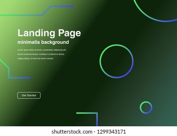 Minimal geometric background Dynamic shapes composition for landing page