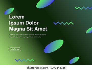 Minimal geometric background Dynamic shapes composition for landing page