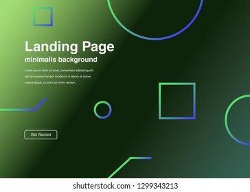 Minimal geometric background Dynamic shapes composition for landing page