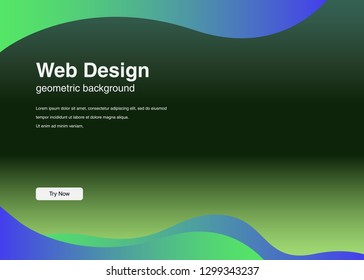 Minimal geometric background Dynamic shapes composition for landing page