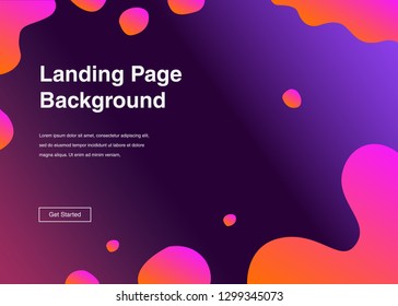 Minimal geometric background Dynamic shapes composition for landing page