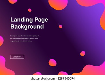 Minimal geometric background Dynamic shapes composition for landing page