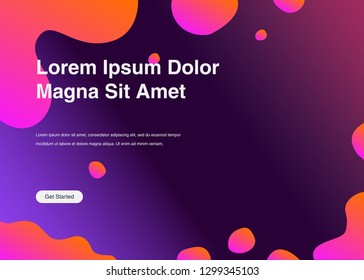 Minimal geometric background Dynamic shapes composition for landing page