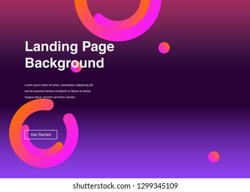 Minimal geometric background Dynamic shapes composition for landing page