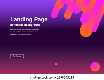 Minimal geometric background Dynamic shapes composition for landing page