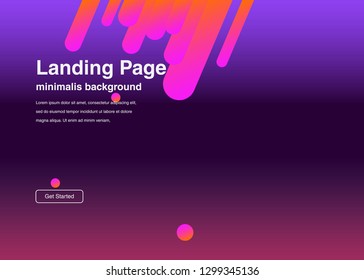 Minimal geometric background Dynamic shapes composition for landing page