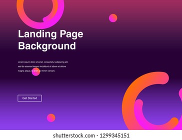 Minimal geometric background Dynamic shapes composition for landing page