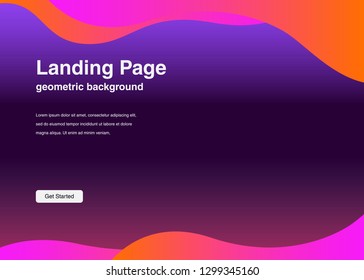 Minimal geometric background Dynamic shapes composition for landing page