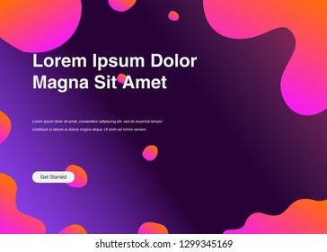 Minimal geometric background Dynamic shapes composition for landing page