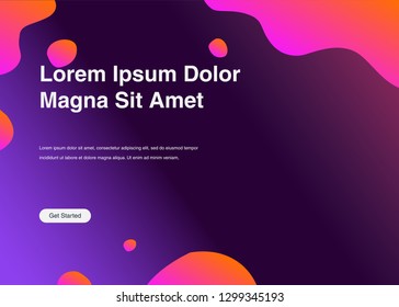 Minimal geometric background Dynamic shapes composition for landing page