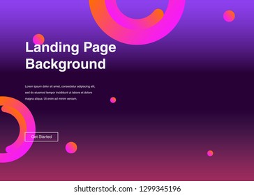 Minimal geometric background Dynamic shapes composition for landing page