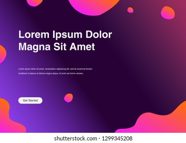 Minimal geometric background Dynamic shapes composition for landing page