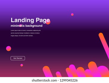 Minimal geometric background Dynamic shapes composition for landing page
