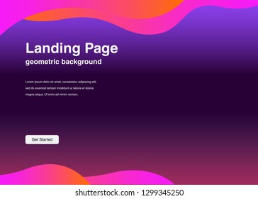 Minimal geometric background Dynamic shapes composition for landing page