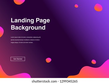 Minimal geometric background Dynamic shapes composition for landing page