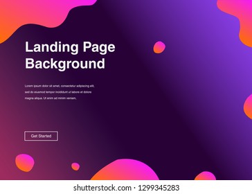 Minimal geometric background Dynamic shapes composition for landing page