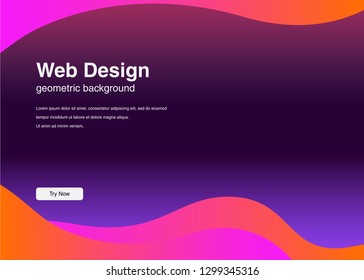 Minimal geometric background Dynamic shapes composition for landing page