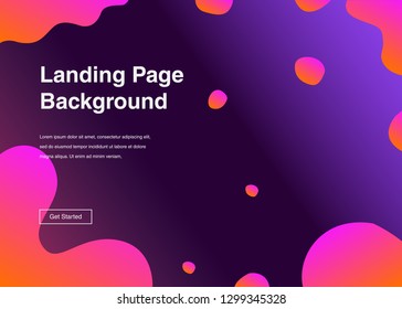 Minimal geometric background Dynamic shapes composition for landing page