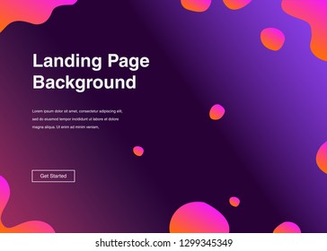 Minimal geometric background Dynamic shapes composition for landing page