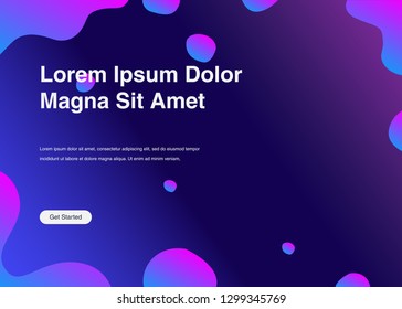 Minimal geometric background Dynamic shapes composition for landing page