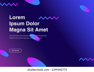 Minimal geometric background Dynamic shapes composition for landing page