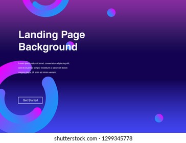 Minimal geometric background Dynamic shapes composition for landing page