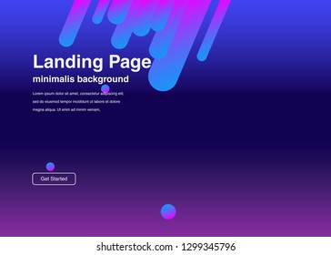 Minimal geometric background Dynamic shapes composition for landing page