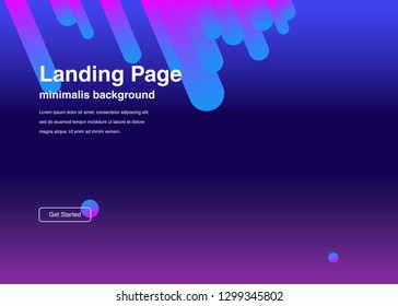Minimal geometric background Dynamic shapes composition for landing page