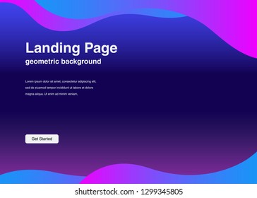 Minimal geometric background Dynamic shapes composition for landing page