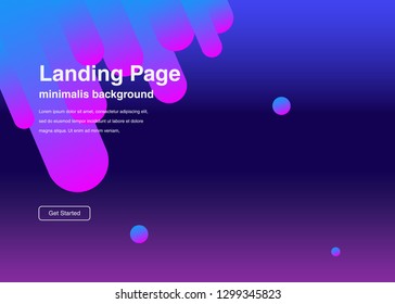 Minimal geometric background Dynamic shapes composition for landing page