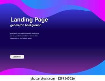 Minimal geometric background Dynamic shapes composition for landing page