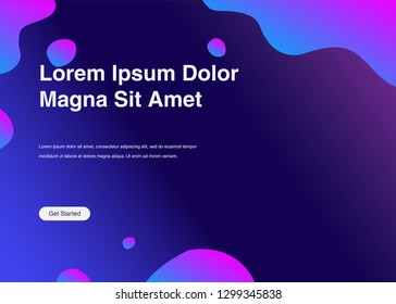 Minimal geometric background Dynamic shapes composition for landing page