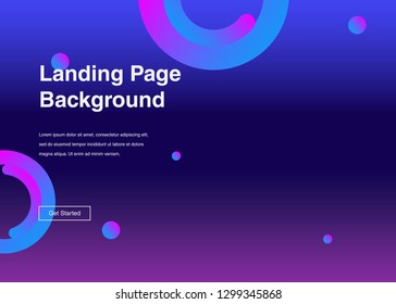 Minimal geometric background Dynamic shapes composition for landing page
