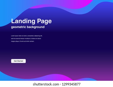 Minimal geometric background Dynamic shapes composition for landing page